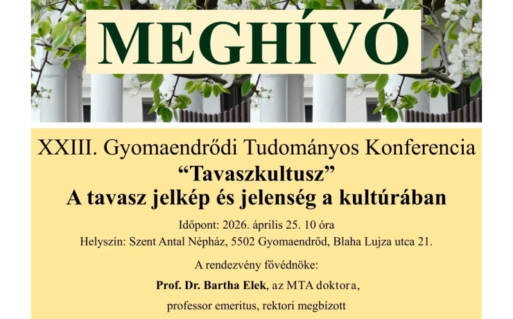 XXIII. Gyomaendrődi Tudományos Konferencia