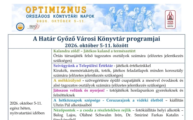 Országos Könyvtári Napok – 2026