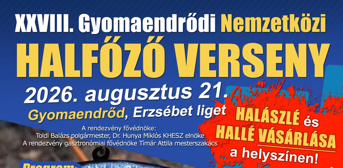 XXVIII. Gyomendrődi Nemzetközi HALFŐZŐ VERSENY