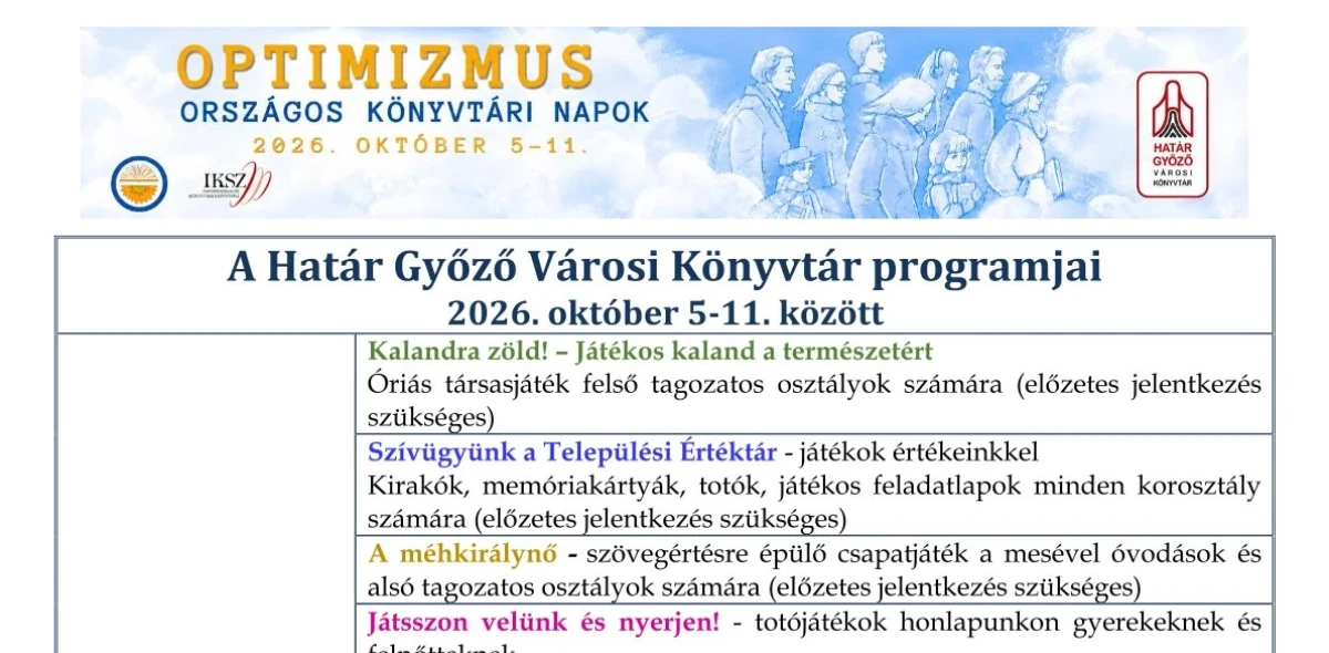 Országos Könyvtári Napok – 2026
